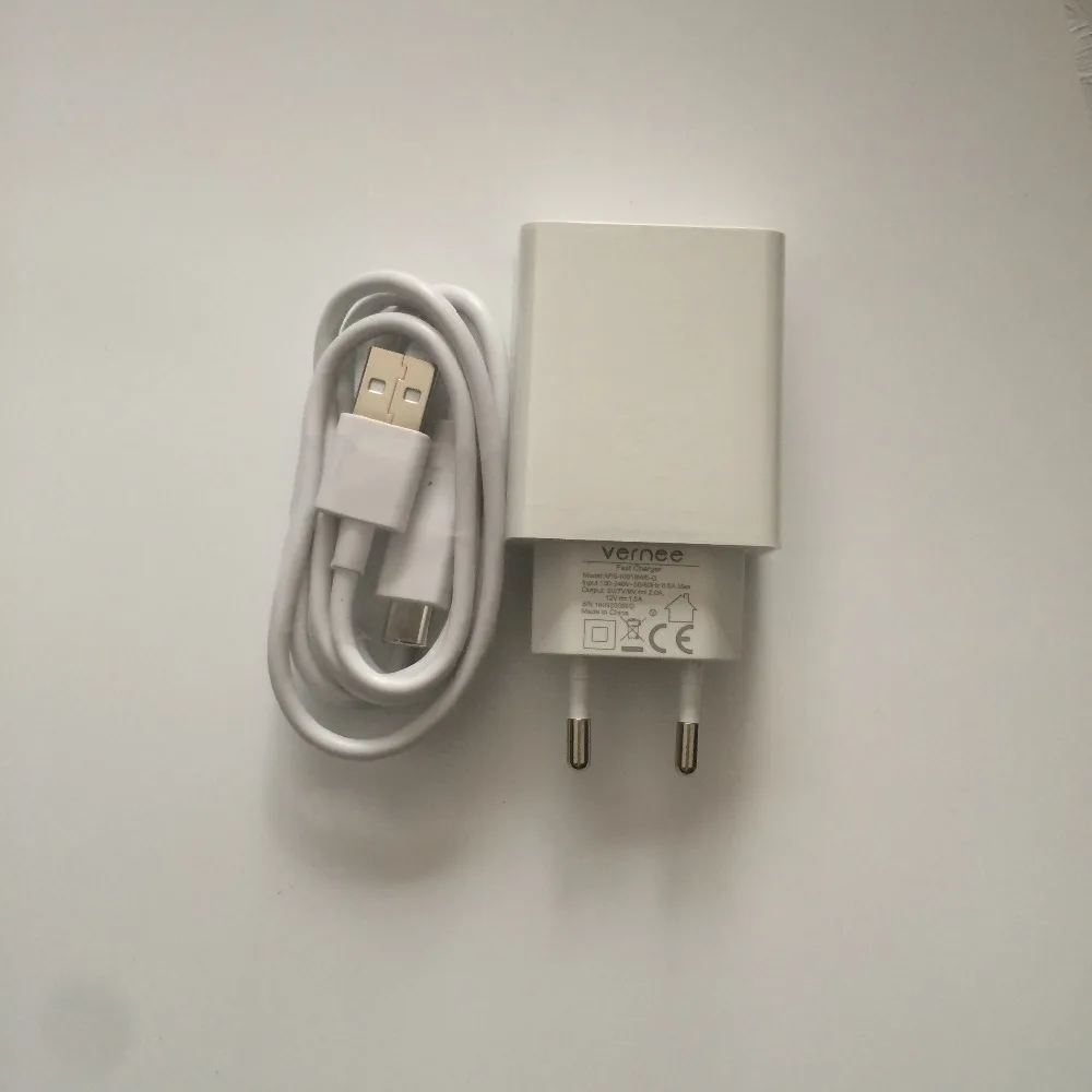 Новое зарядное устройство для путешествий+ кабель usb type-C для vernee Apollo Lite MTK6797 Deca Core 5," FHD 1920x1080