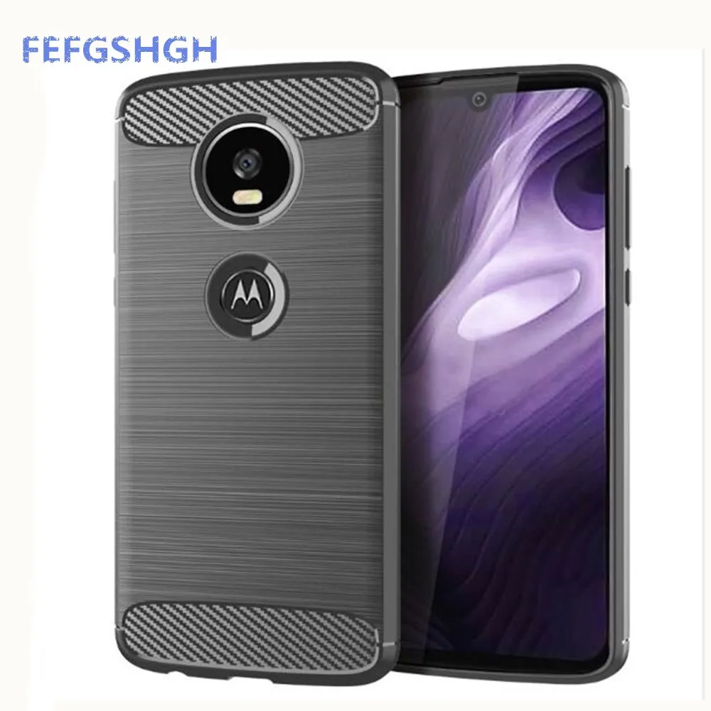 Carbon Fiber Cover For Motorola Moto Z4 Play Case Rubber Silicone Phone Cases Back | Мобильные телефоны и аксессуары