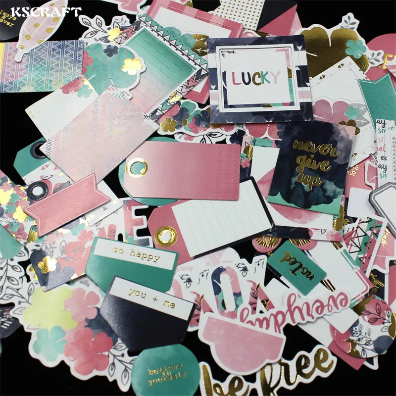 70pc никогда не сдается кардшток высечки для скрапбукинга Happy