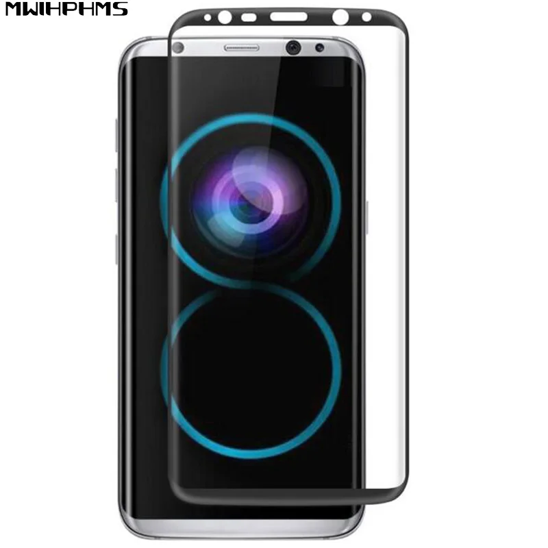 

clear 3d surface tempered glass for samsung galaxy s8 samsung s8plus full cover front cover Transparent screen protector film