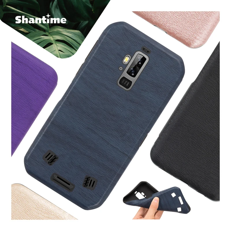 Wood grain PU Leather Phone Case For Blackview BV9700 Pro Soft Silicone Gel Back Shell |