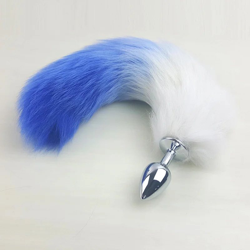Металлические анальные игрушки 3 цветов длинный поддельный лисий хвост Анальная