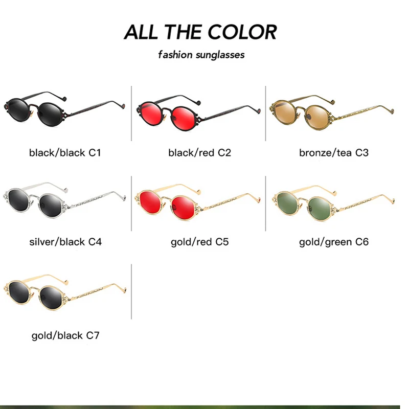 Солнцезащитные очки мужские и женские винтажные Круглые золотого