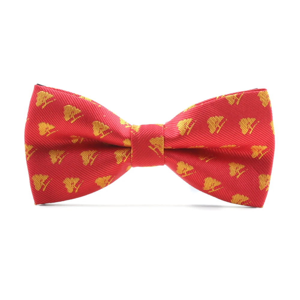 

Red Color Tree Pattern Bow Tie Boy Men's Fashion Business Wedding Bow Tie Male Dress Shirt