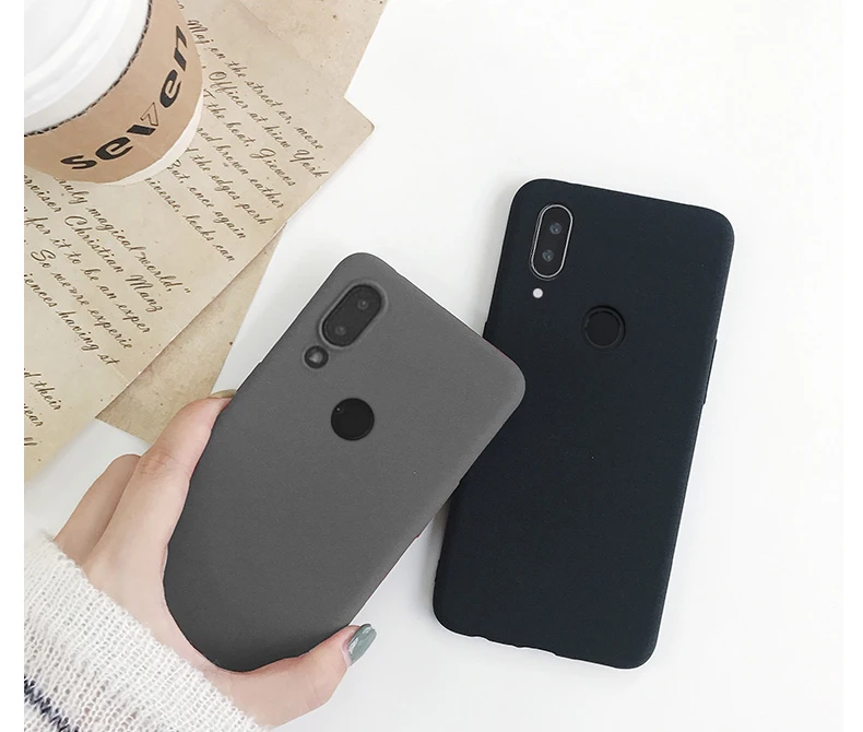 Силиконовый чехол для Xiaomi Redmi Note 5 Pro мягкий однотонный Защитный матовый с линзами