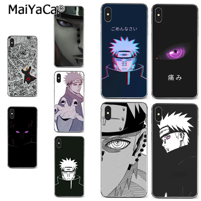 Мягкий чехол для телефона MaiYaCa Naruto Pain из ТПУ чехол для iPhone 8 7 6 6S Plus X XR XS MAX 5s SEcase shell