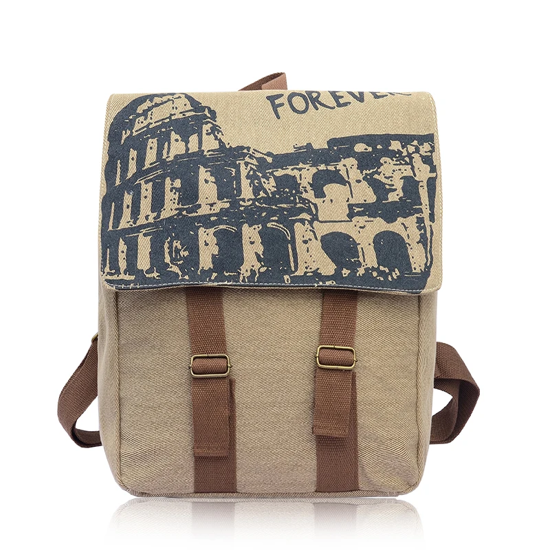 Fashion fashion backpack school bag women's handbag vintage canvas preppy style |