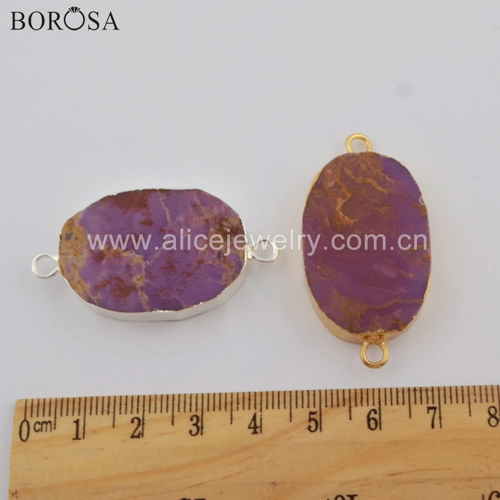 BOROSA 5 шт. свободной формы золотого цвета мусковит сугилит разъем двойные подвески