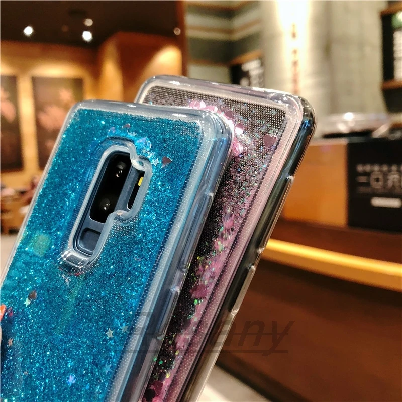 Динамичными плавающими жидкими силиконовый чехол для samsung Note 9 8 10 5 4 3 S10 S9 плюс S8 S7 край J2 J5 J7 Prime J3 чехол для телефона