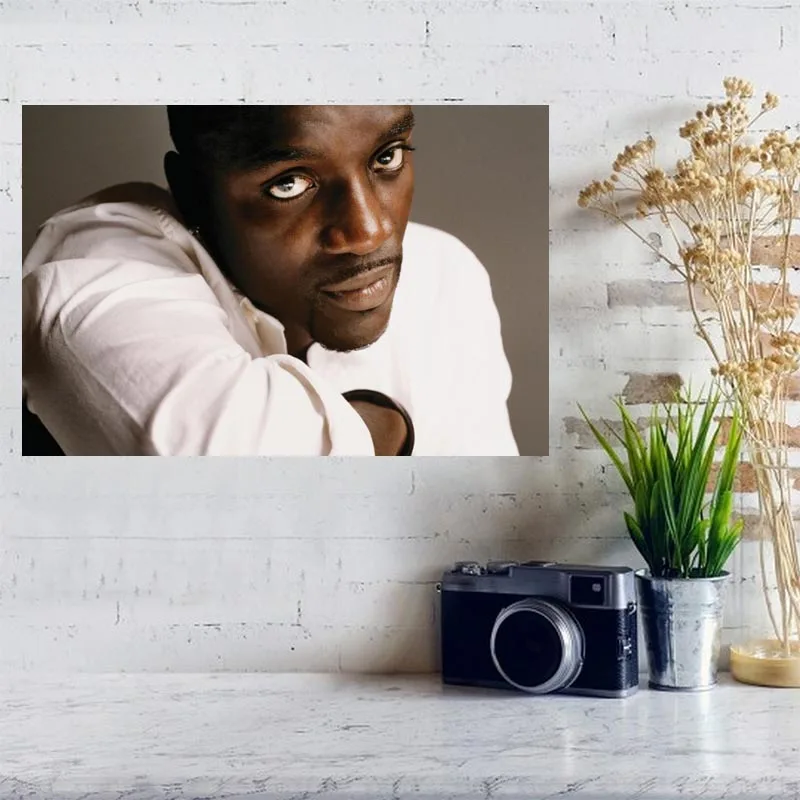 Изготовленный На Заказ Akon художественный плакат на холсте светильник Холст дома