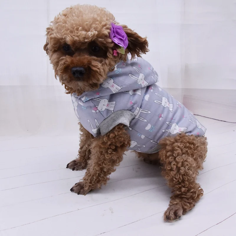 Pet Dog Clothes Sweaters Fashionable Hooded Sports Leisure Hoody Jumper Puppy Dogs Jacket Coat Cotton Padded | Дом и сад