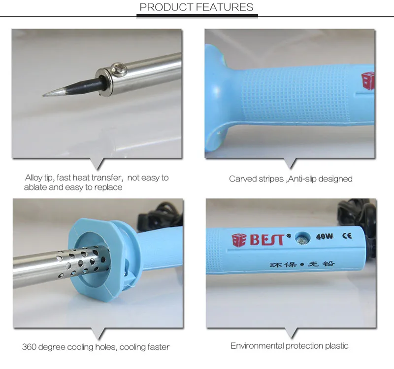 Jyrkior BST-802 High Quality Lead Free Mobile Phone Electric Soldering Iron Kit 30W 40W 60W For Repair Welding Work | Инструменты
