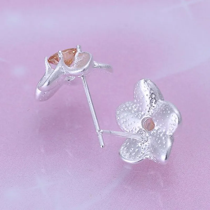 Модные ювелирные серьги для женщин покрытые Серьги с желтым камнем и розой