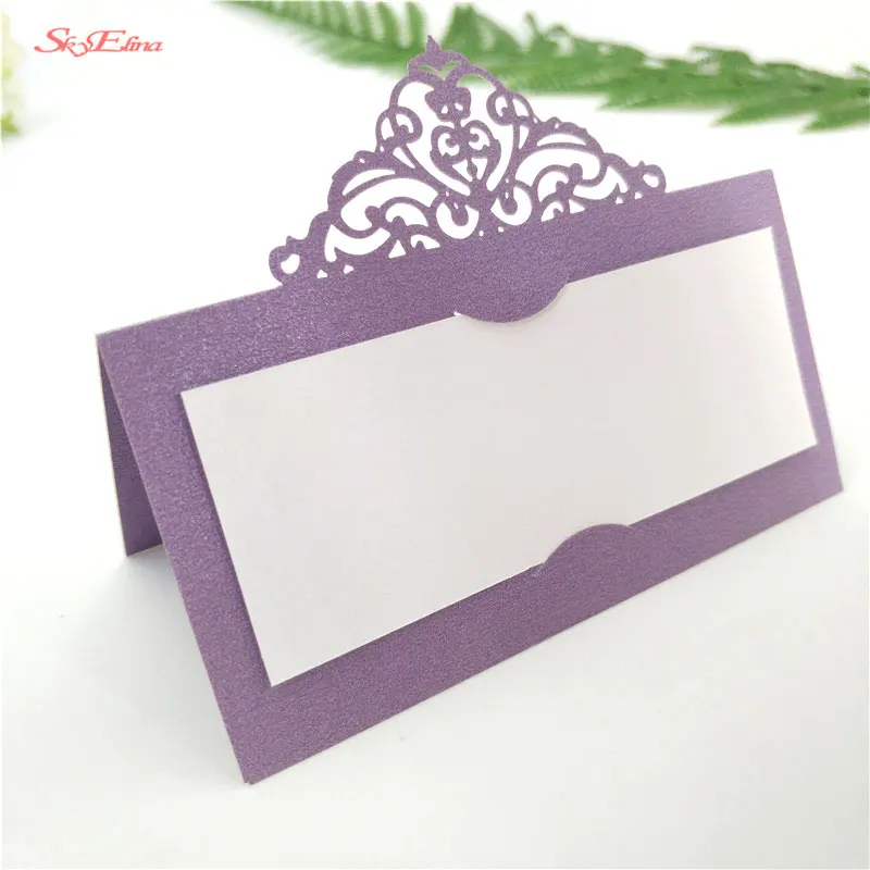 50 шт. место имени Таблица приглашений карты свадебные украшения партии лазерной
