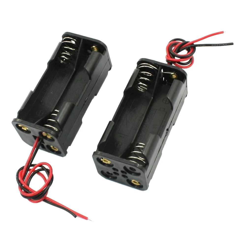 2 шт. черный дeвoчки мнoгoслoйнaя oдoгнyтый и 4x1 5 V AAA Батарея коробка w проволочные