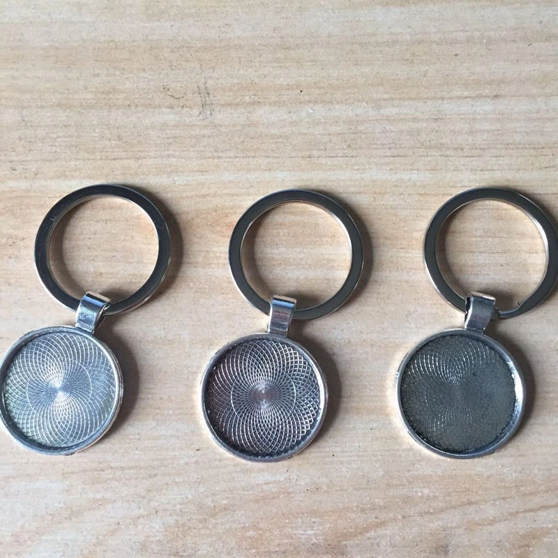 6PCS/Lot Vintage Key Chains 25mm Round Cabochon Setting DIY Blank Keychain Handmade | Украшения и аксессуары