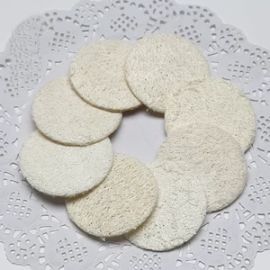 Натуральная круглая люффа Luffa Loofa, 50 шт., 5,5 см, средство для снятия макияжа, лицо, цвет лица, диск для кожи, блестящая щетка для очистки лица, уход за детьми