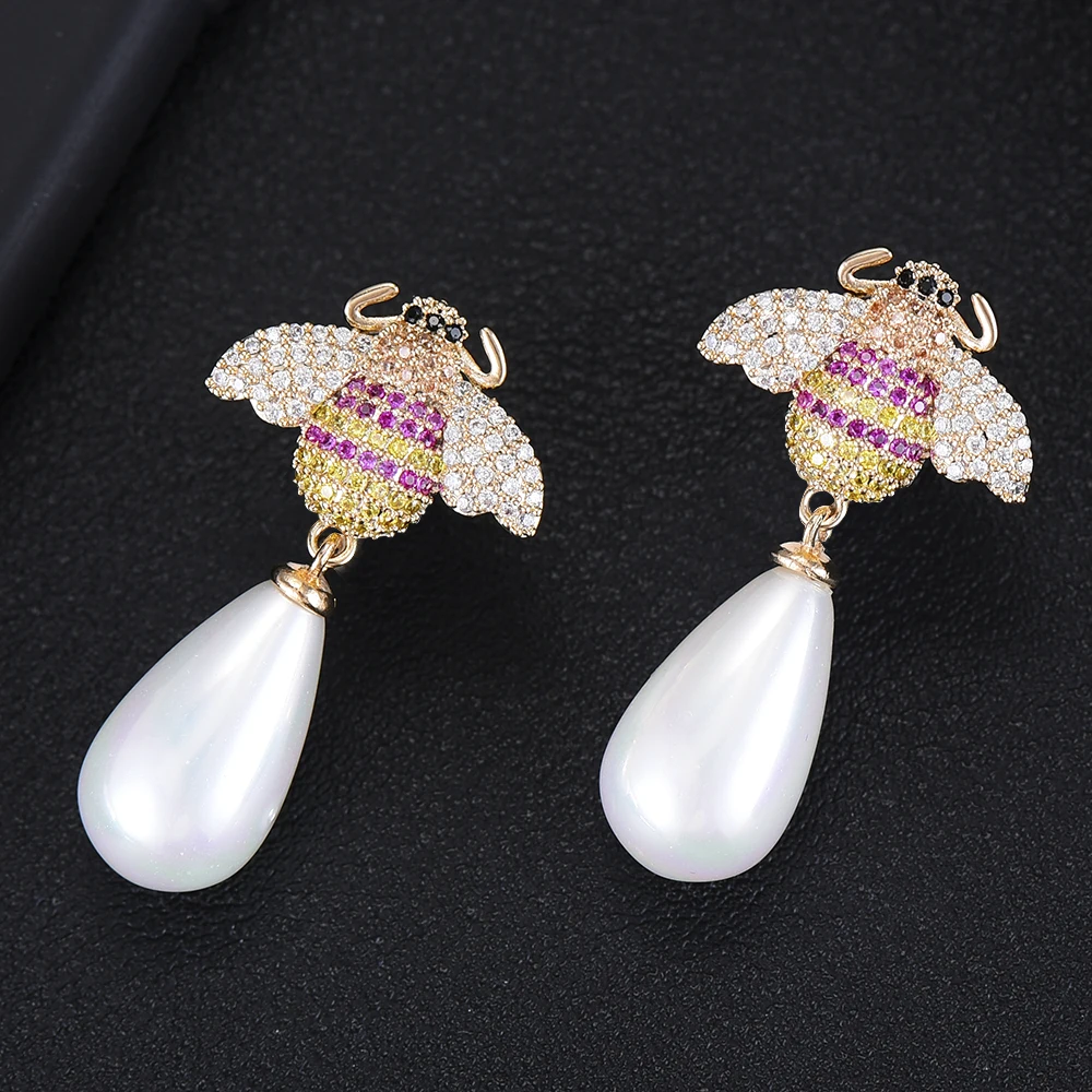 Missvikki оригинальные брендовые Роскошные милые серьги-подвески в форме пчелы капли