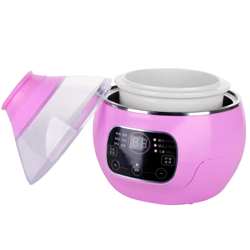 DMWD 220V 0.8L Water-Insulated Electric Ceramic Soup Cooker Professional Porridge Pot Baby Food Stewing Cup 24H Appointment |