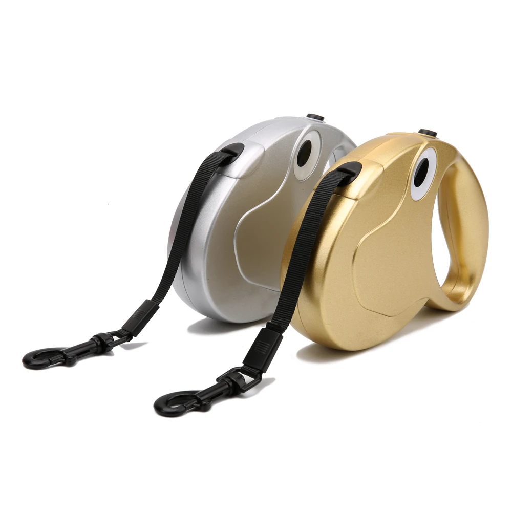 Retractable Dog Leash 5M Dog Walking Leash For Small Medium Dogs Durable Pet Training Walking Collar Leash 3M Gold Silver NZL113