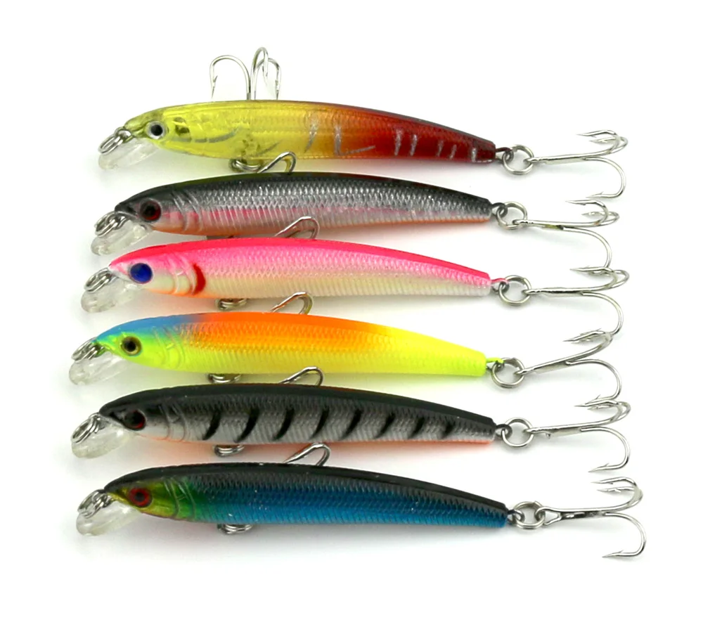 6pcs Lot Iscas Artificiais Minnow Lures 3d Eyes Small Crankbait Fishing Lure 7.5cm/4g Hard Tackle | Спорт и развлечения