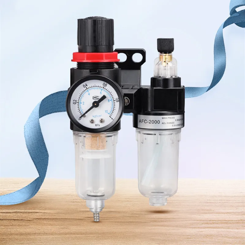 1/4"Air Filter Regulator AFC2000 Pneumatic Tools Pressure Gauge Switch Compressor Moisture Trap Oil Water Separ
1/4"Air Filter Regulator AFC2000 Pneumatic Tools Pressure Gauge Switch Compressor Moisture Trap Oil Water Separ