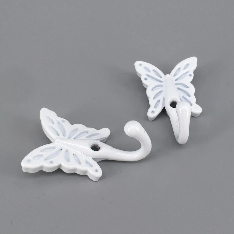 

5 шт. практичная бабочка форма домашняя настенная вешалка для ванной двери пальто вешалка для шляп держатель с одним крючком для украшения к...