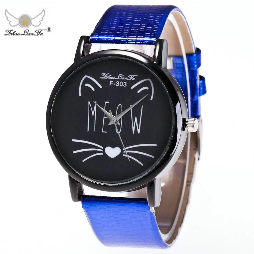 Чжоу лиан фа модные дизайнерские женские часы повседневные с рисунком кота