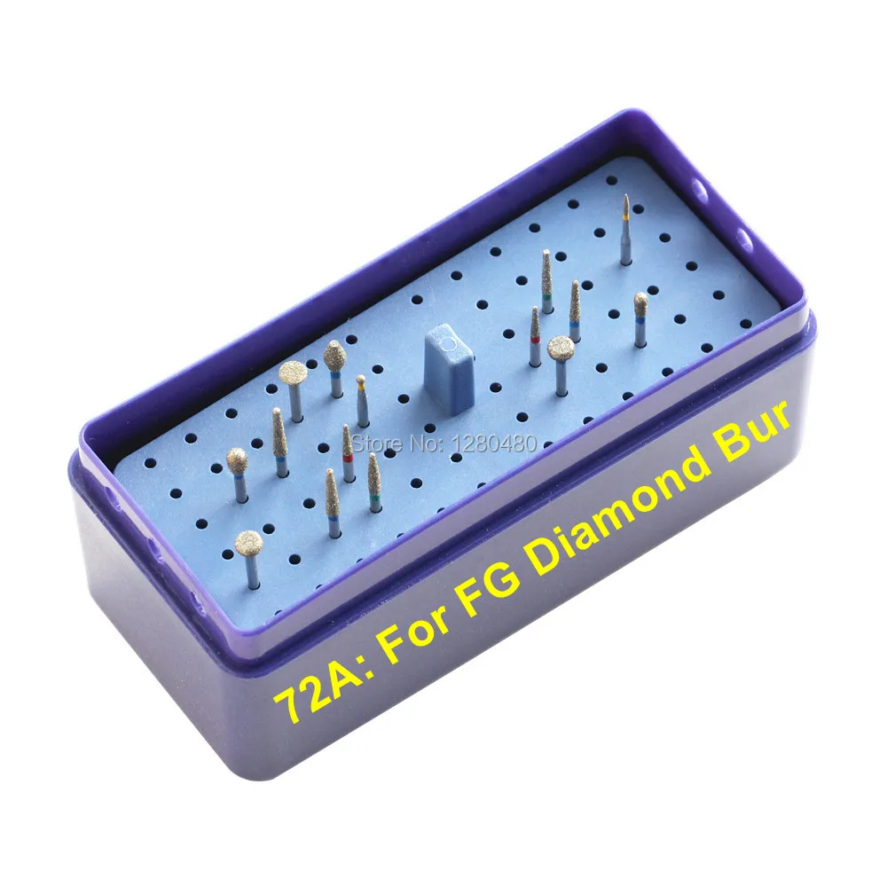 Стоматологическое оборудование 72 отверстия держатель блока Diamond Burs Box