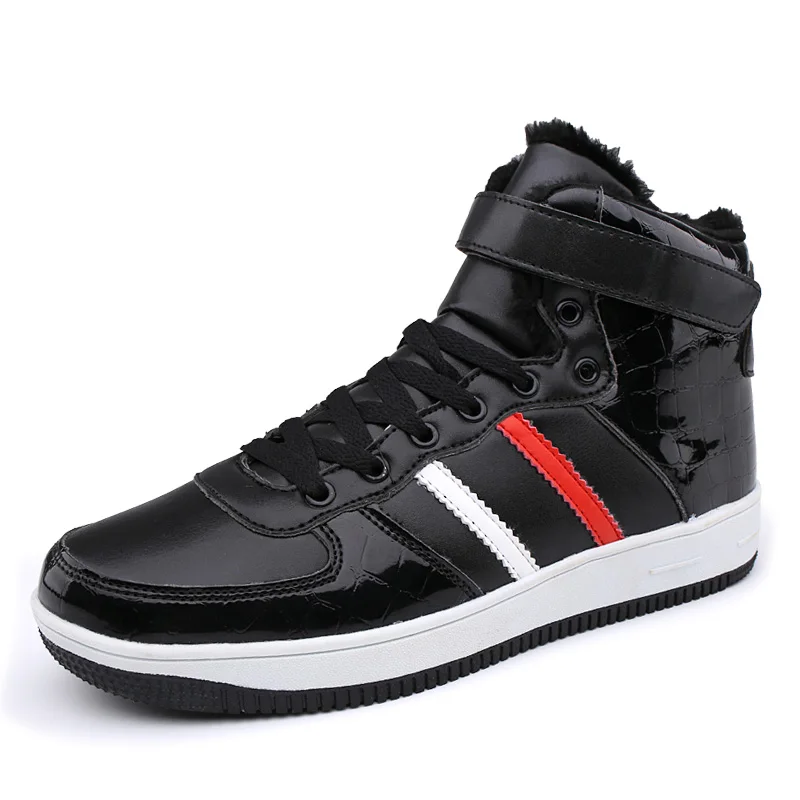 

Зимняя детская обувь, модные кроссовки для мальчиков и девочек с плюшевой подкладкой, модные зимние ботинки для детей, взрослых мужчин и жен...