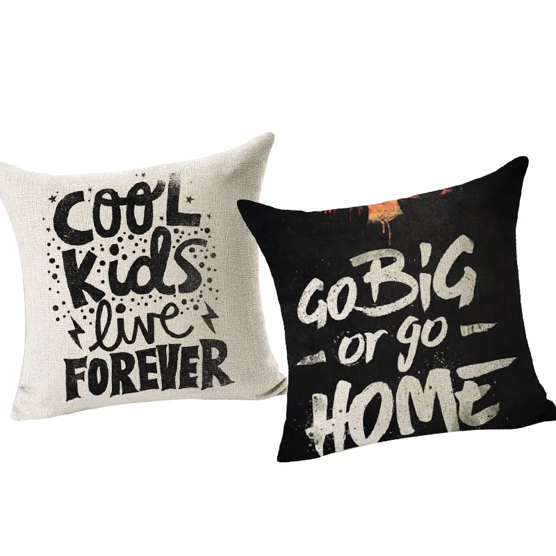 Креативный чехол для подушки с буквами лен и хлопок наволочка Housse Coussin диван