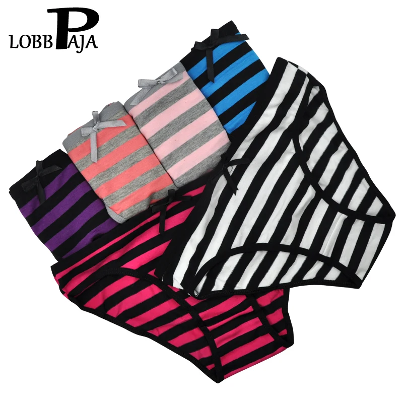 Нижнее белье LOBBPAJA 12 шт./набор нижнее из хлопка и спандекса в полоску|underwear black|underwear