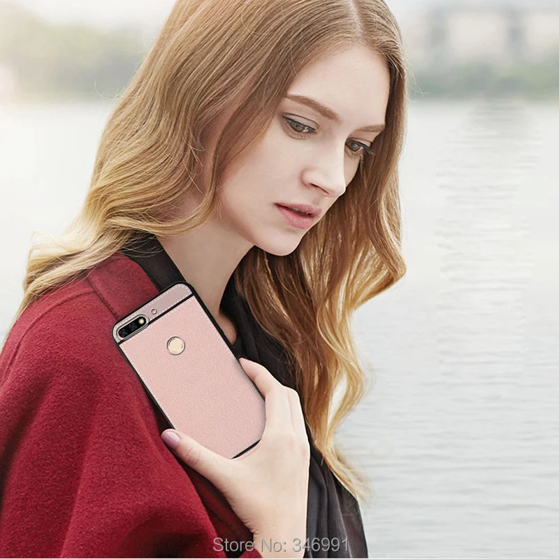 Y7 Prime 2018 Чехлы для Huawei honor 7C Pro кожаный чехол 5 99 дюйма мягкий черный силиконовый