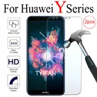 Закаленное стекло для Huawei Y5 Y6 Y7 Prime 2017 2018 Y9 2019 9y, 2 шт., Защитное стекло для экрана телефона, защитная пленка 9h