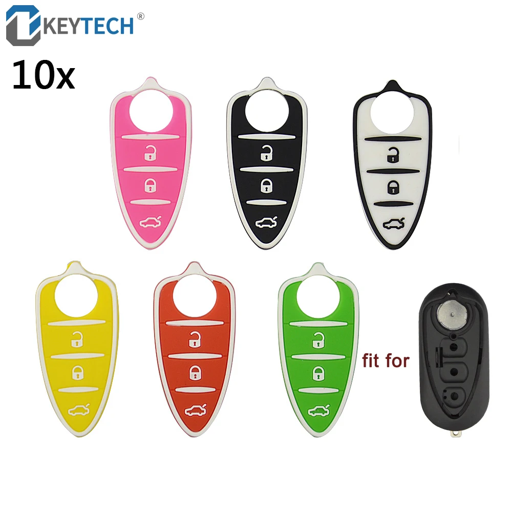 OkeyTech 10 шт./лот силиконовый резиновый коврик для ключей замена 3 кнопки чехол