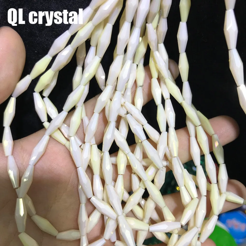 200pcs 6x12mm Bicone Austria Crystal beads Charm loose spacer Beads DIY Earrings necklace hadicraft bracelet jewelry | Дом и сад
