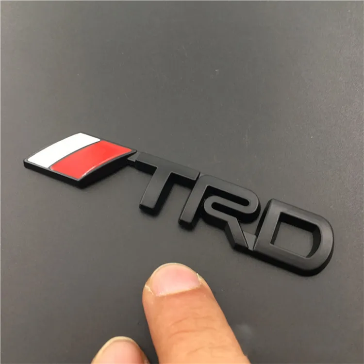 ZCBM автомобильные наклейки и наклейки на логотип TRD Авто наклейки аксессуары pegatinas coche autocollant de voiture adesivi авто - Название цвета: Черный