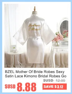 BZEL Matron Of Honor, женские халаты, свадебные, вечерние, подарок, цветочные, атласные, шелковые халаты, кимоно, халат, халат, ночная рубашка, Халат