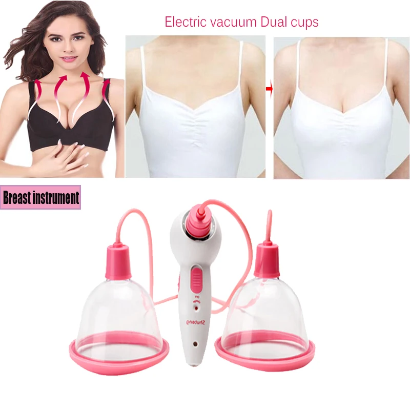 2 банки Электрический массажер для груди вакуумный насос чашка баночной терапии