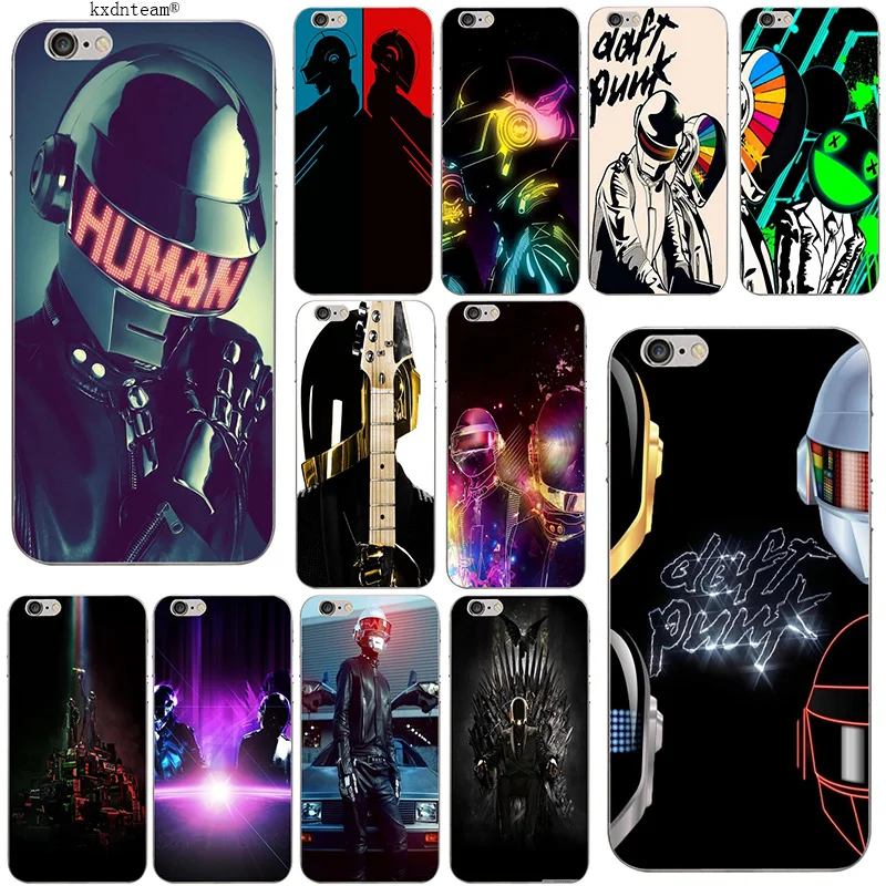 Шлем Daft Punk узор Мягкий ТПУ силиконовый чехол для телефона iPhone 8 7 6 S Plus X 5 5S SE 5C 4 Coque