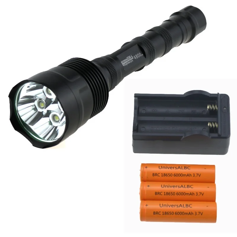 TrustFire 4800 люмен тактический светодиодный фонарик факел 4x Cree XM-L T6 светодиодный охотничий фонарь лампа+ 3x18650 Батарея+ Зарядное устройство