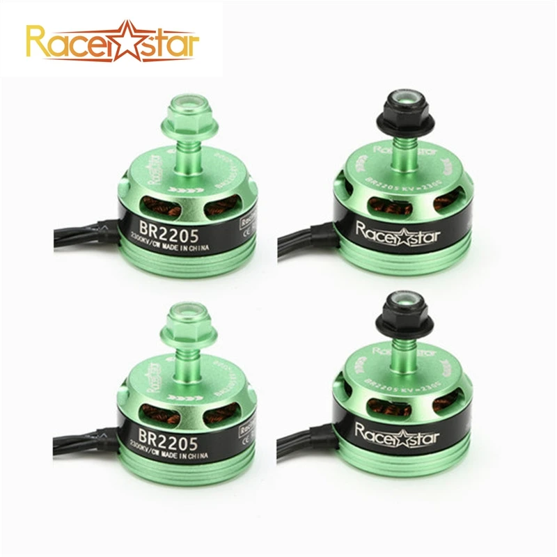 4X Racerstar Racing Edition 2205 BR2205 2300KV 2 4S бесщеточный двигатель CW CCW Green для 210 X220 FPV Racer RC Quadcopter|cw