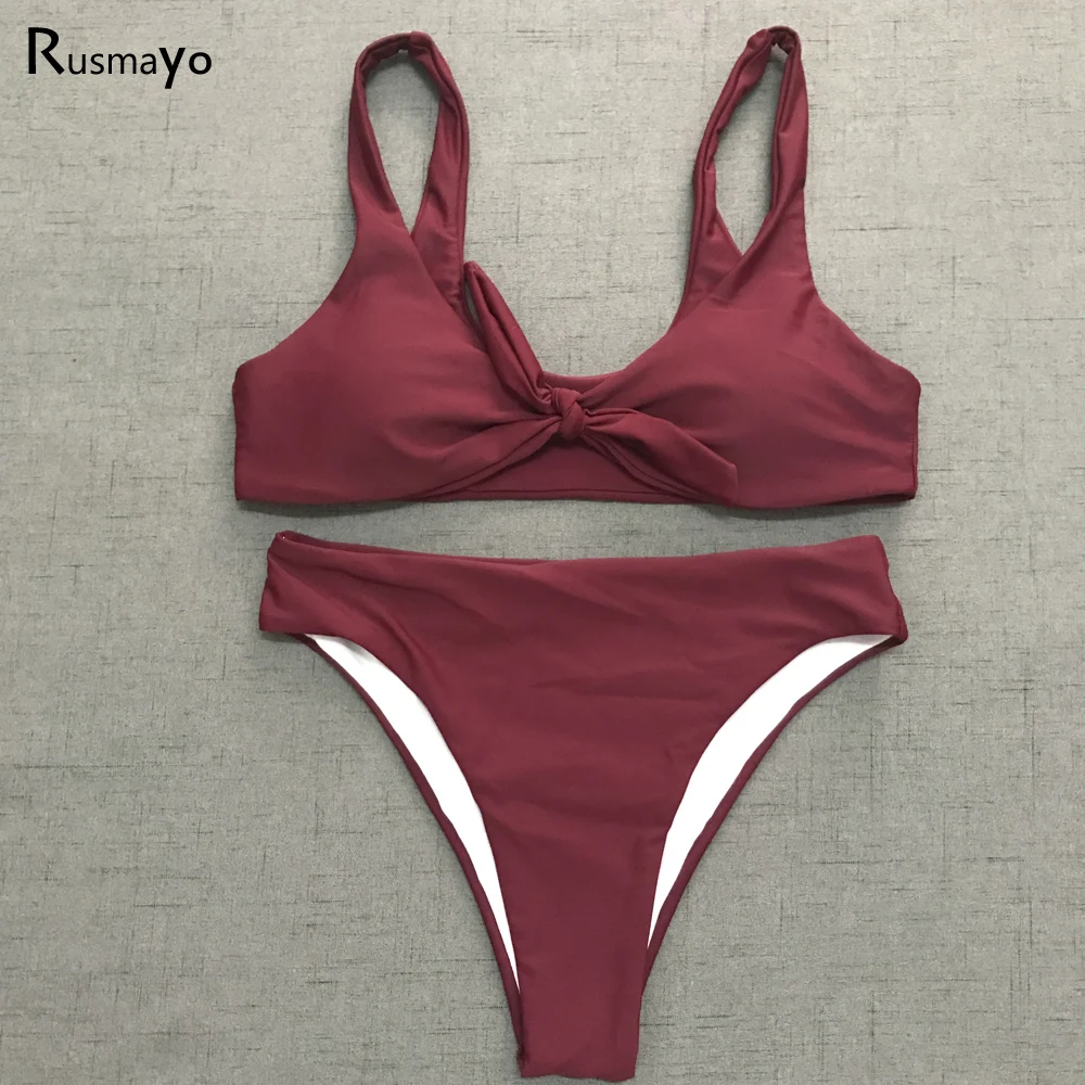 Комплект бикини женский сексуальный купальник с узлом раздельное для женщин