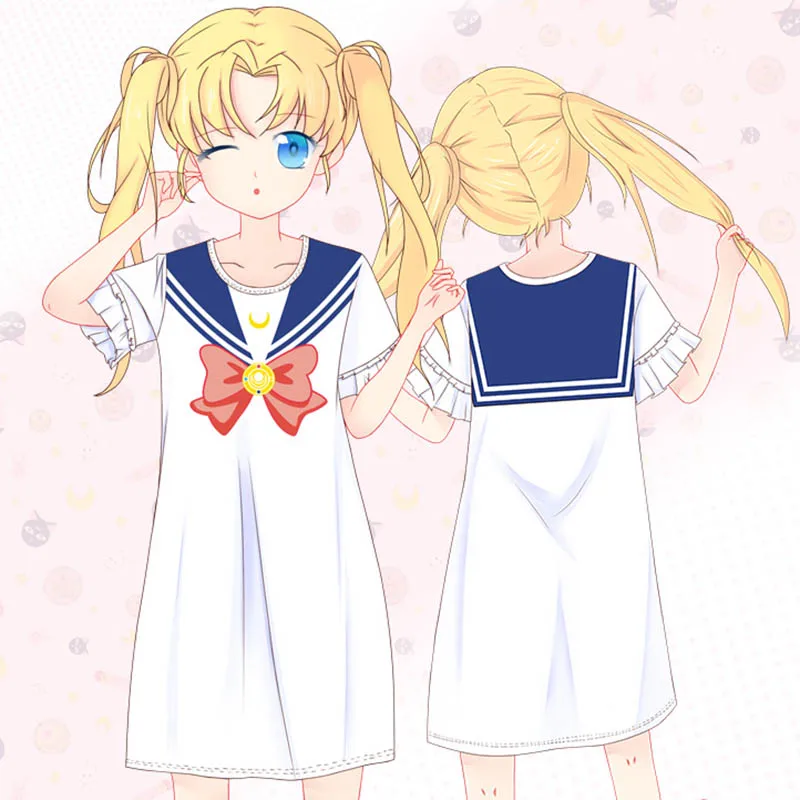 Аниме Сейлор Мун Tsukino Usagi платье Костюм Ночная юбка халат пижама|night skirt|night dress |