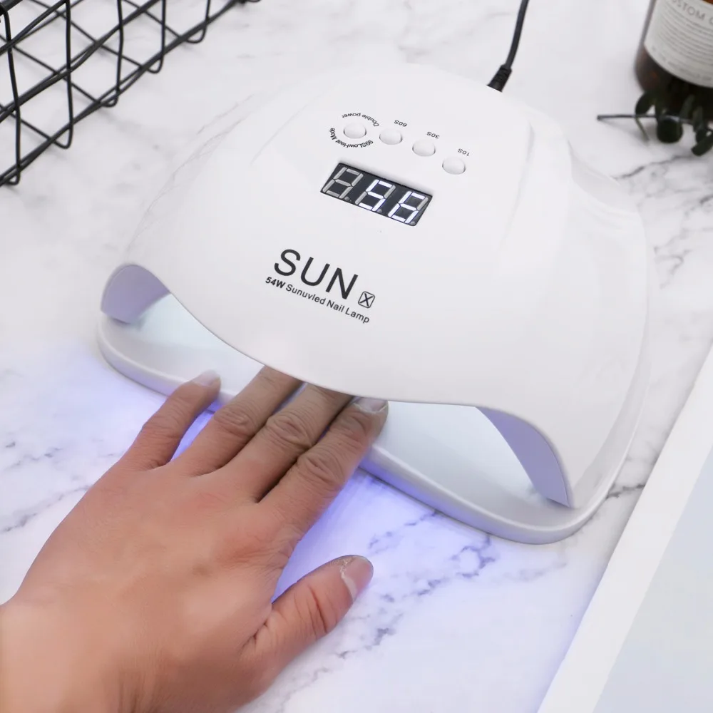 Сушилка для ногтей SunX 54 W УФ-светодиодная гелевая лампа профессиональный белый