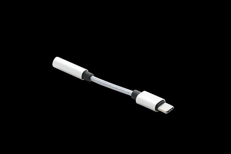 Адаптер для наушников с разъемом USB C на 3 5 мм чип DAC Hi-Res нейлоновый Плетеный