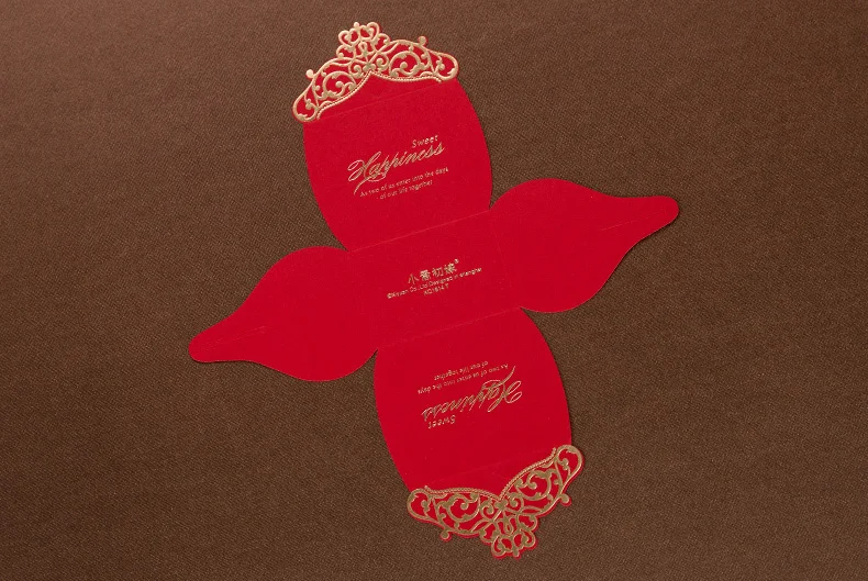 Роскошные свадебные коробочки для сувениров искусственные красные конфет