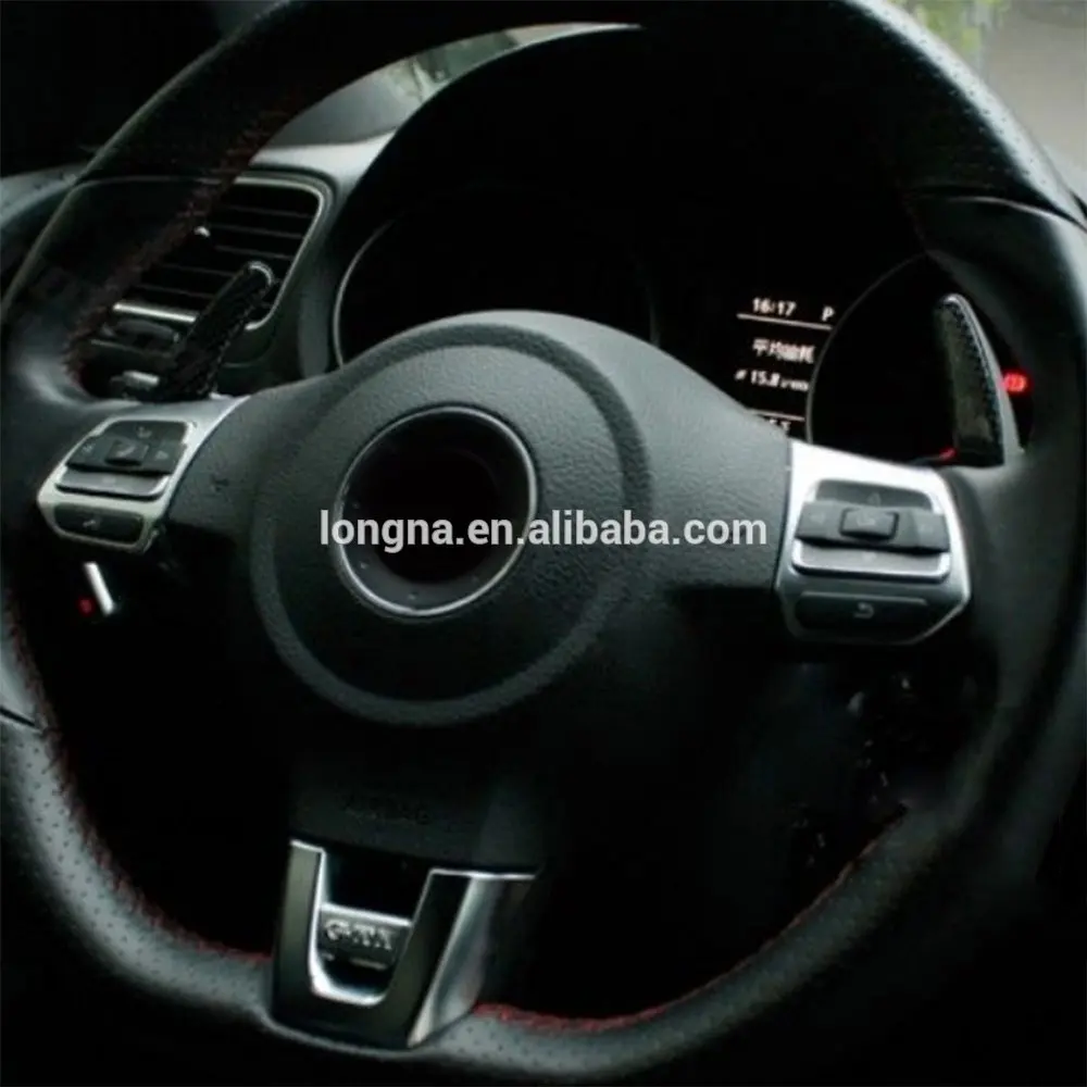 2 шт. переключатель рулевого колеса из углеродного волокна для VW Golf mk6 GTI R Scirocco R20 R36