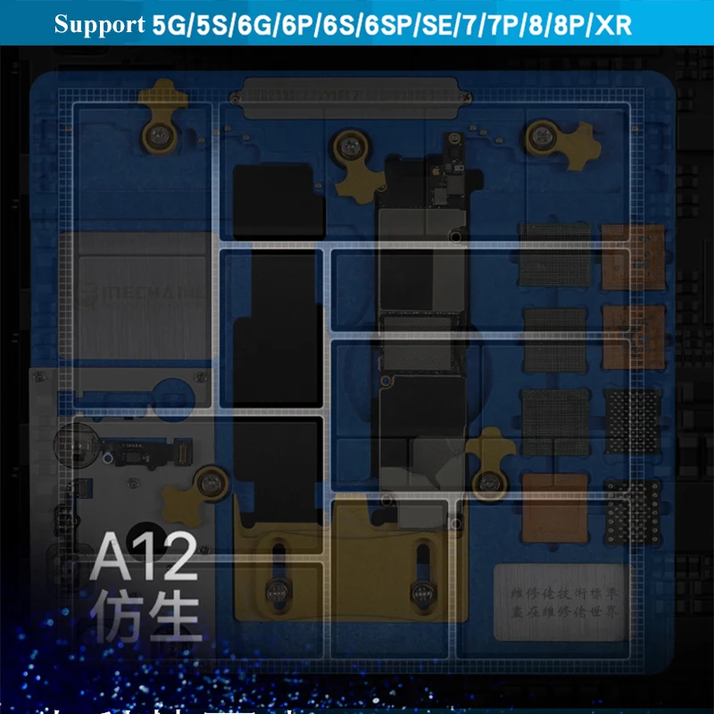 Монтажная плата PCB Держатель джиг приспособление для iPhone XR/8 P/8/7 P/7/6SP/6 S/SE/6 P/6/5S/5 материнская плата A7-A12 NAND PCIE телефон инструменты для ремонта