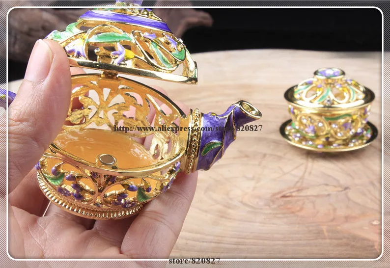 Kettle Metal Jewelry Gift Box Trinket Tea Pot Watering Can Ring TeacupJewelry ( Set of 2) | Украшения и аксессуары